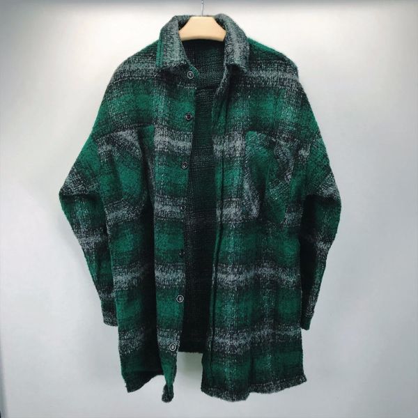 kanye west checked boucle cropped button up jacket long style green plaid spread collar coat coastsd6ff#, Black;brown
kanye west checked boucle cropped button up jacket long style green plaid spread collar coat coastsd6ff#, Black;brown