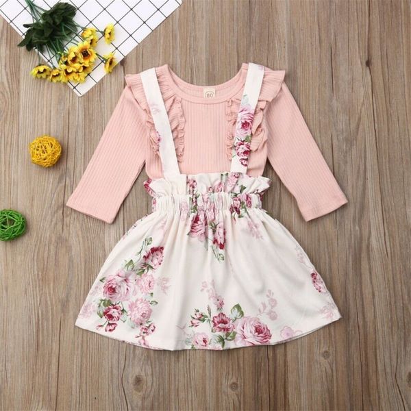 fall autumn kid toddler baby girl t-shirt floral bib skirt floral print outfit clothes casual 2pcs spring set, White
fall autumn kid toddler baby girl t-shirt floral bib skirt floral print outfit clothes casual 2pcs spring set, White