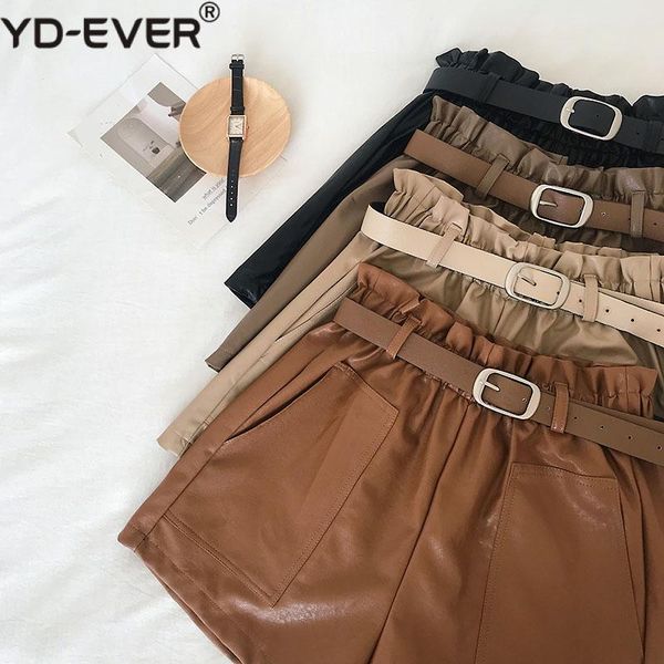 women paperbag leather shorts with belt front pocket fall winter faux leather wide leg high waist shorts khaki outfit *, White;black
women paperbag leather shorts with belt front pocket fall winter faux leather wide leg high waist shorts khaki outfit *, White;black
