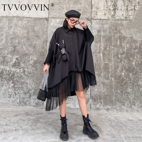 simple women black mesh asymmetrical big size blouse new lapel long sleeve loose fit shirt fashion tide spring autumn 2020 1r470, White
simple women black mesh asymmetrical big size blouse new lapel long sleeve loose fit shirt fashion tide spring autumn 2020 1r470, White