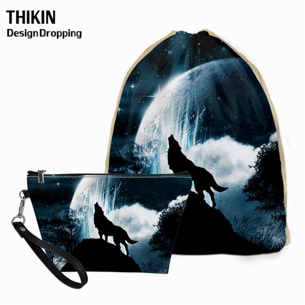 thikin 2pcs set women drawstring bag moon wolf printing children back pack for teen girl custom logo cosmetic pouch female drop
thikin 2pcs set women drawstring bag moon wolf printing children back pack for teen girl custom logo cosmetic pouch female drop