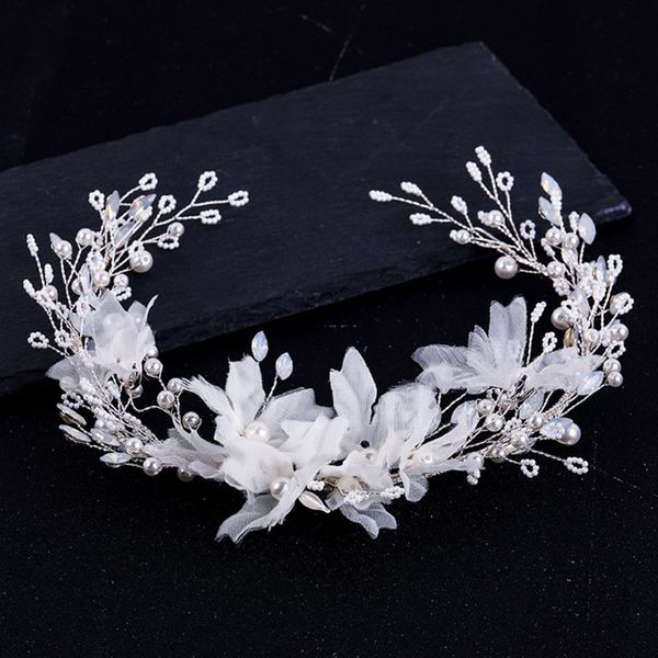 hand-woven artificial crystal girls women hair band white flower headdress bride wedding head jewelry headband, Golden;white
hand-woven artificial crystal girls women hair band white flower headdress bride wedding head jewelry headband, Golden;white