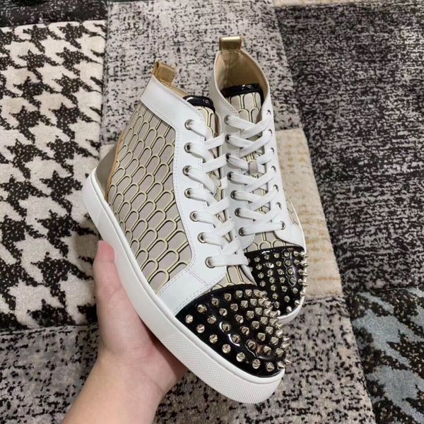 brand-new high spikes casual for men,women red bottom sneakers shoes skateboarding studded leisure party wedding eu35-47, Black
brand-new high spikes casual for men,women red bottom sneakers shoes skateboarding studded leisure party wedding eu35-47, Black
