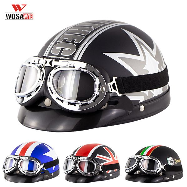 men women motorcycle helmets windproof goggles uv protection visor motorbike electric scooter riding safety caps 9 colors
men women motorcycle helmets windproof goggles uv protection visor motorbike electric scooter riding safety caps 9 colors