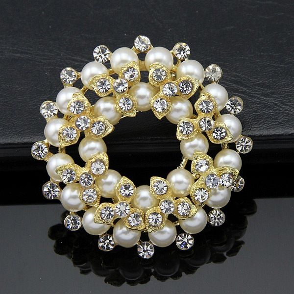 rhinestone fashion high grade brooch full diamond alloy wreath pearl brooch pin wholesale, Gray
rhinestone fashion high grade brooch full diamond alloy wreath pearl brooch pin wholesale, Gray