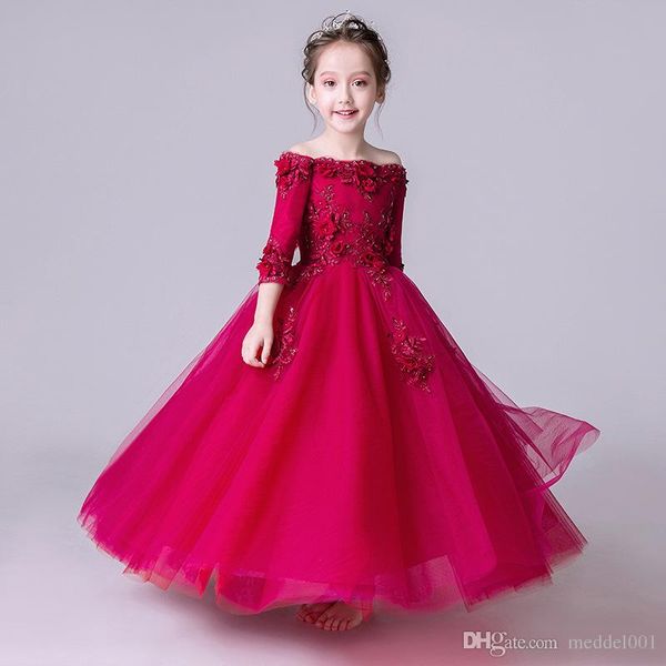 white red long flower girls dress for wedding off the shoulder flowers little girls pageant wedding party little bride dresses, White;blue
white red long flower girls dress for wedding off the shoulder flowers little girls pageant wedding party little bride dresses, White;blue