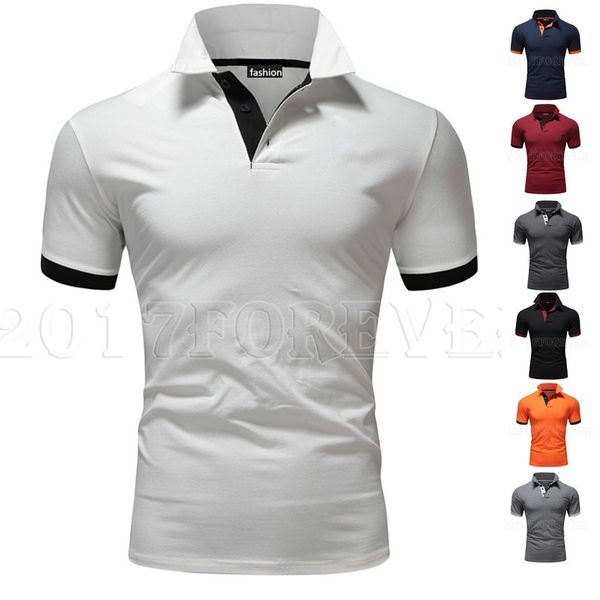 2020 summer new custom logo mens short-sleeved t-shirt polo solid color button men's shirts designer tee, White;black
2020 summer new custom logo mens short-sleeved t-shirt polo solid color button men's shirts designer tee, White;black