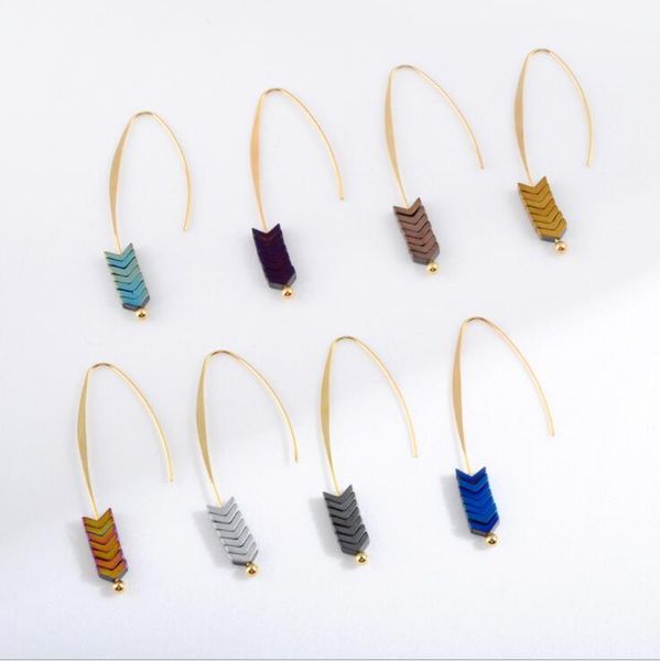 arrow natural stone drop earrings 8 colors vintage gold alloy big hook hematite dangle earring for women wholesale design jewelry gift, Silver
arrow natural stone drop earrings 8 colors vintage gold alloy big hook hematite dangle earring for women wholesale design jewelry gift, Silver