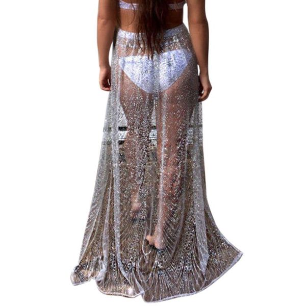 women sequined skirt crystal beach cover up bikini bling fishnet hollow out see through swimwear coverup sarong wrap#4.9, Black
women sequined skirt crystal beach cover up bikini bling fishnet hollow out see through swimwear coverup sarong wrap#4.9, Black