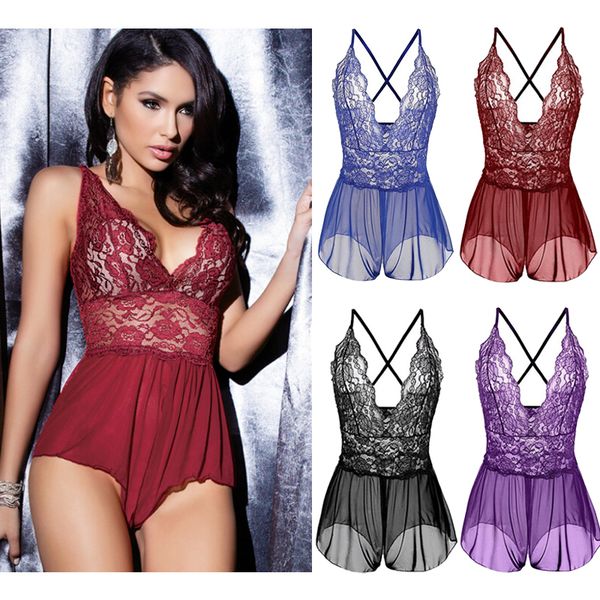 women's sleepwear thefound 2021 ladies women lace v-neck lingerie bodysuit jumpsuit nighty nightwear under, Black;red
women's sleepwear thefound 2021 ladies women lace v-neck lingerie bodysuit jumpsuit nighty nightwear under, Black;red