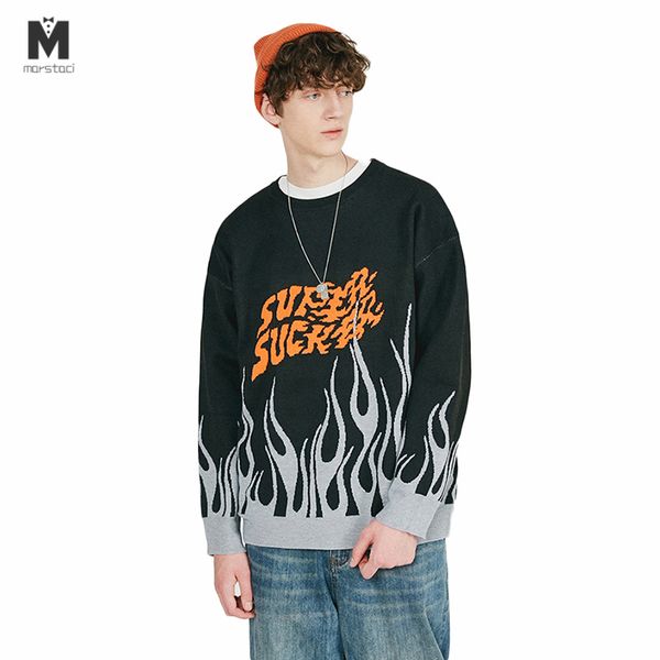 sweater men harajuku flame retro spandex pull over o-neck 2020 spring new oversize casual hip hop streetwear women sweaters, White;black
sweater men harajuku flame retro spandex pull over o-neck 2020 spring new oversize casual hip hop streetwear women sweaters, White;black