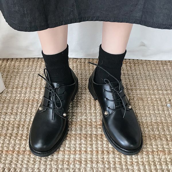 casual woman shoe female shoes round toe 2019 fashion women's british style autumn oxfords shallow mouth all-match dress modis, Black
casual woman shoe female shoes round toe 2019 fashion women's british style autumn oxfords shallow mouth all-match dress modis, Black