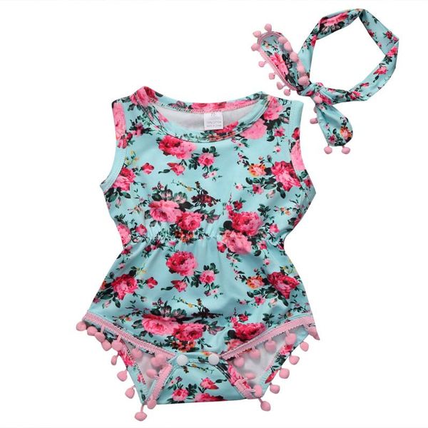 0-24m newborn baby girl floral romper sleeveless jumpsuit bodysuit summer tassle ball sunsuit clothes outfits, White
0-24m newborn baby girl floral romper sleeveless jumpsuit bodysuit summer tassle ball sunsuit clothes outfits, White