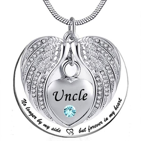 cremation jewelry urn necklace for ashes no longer by my side but forever in my heart angel wings memorial pendant for uncle, Silver
cremation jewelry urn necklace for ashes no longer by my side but forever in my heart angel wings memorial pendant for uncle, Silver