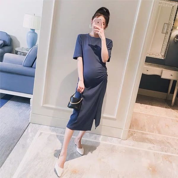 2020 new summer pregnant women stretch cotton solid color dress maternity split bodycon lady midi dresses vestidos h47, White
2020 new summer pregnant women stretch cotton solid color dress maternity split bodycon lady midi dresses vestidos h47, White