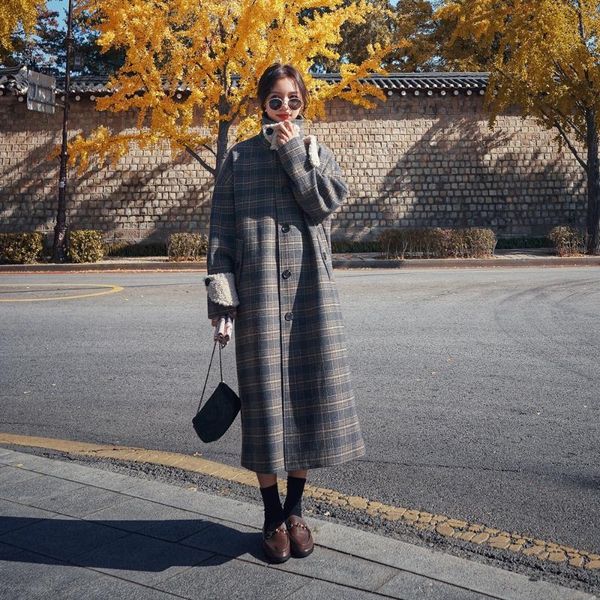 2020 new autumn winter women single breasted casual woolen coat lady thick warm long wool blend jacket outwear abrigos para n35, Black
2020 new autumn winter women single breasted casual woolen coat lady thick warm long wool blend jacket outwear abrigos para n35, Black