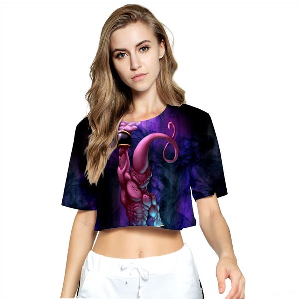 2020 peripheral dragon ball magic man bu ou peripheral 3d fashion women's navel t-shirt, White
2020 peripheral dragon ball magic man bu ou peripheral 3d fashion women's navel t-shirt, White