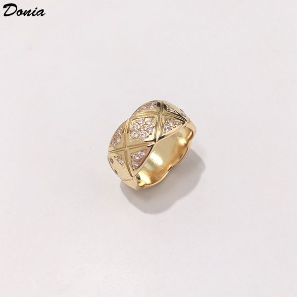 donia jewelry luxury ring fashion grid copper inlaid zircon european and american creative designer gift christmas, Silver
donia jewelry luxury ring fashion grid copper inlaid zircon european and american creative designer gift christmas, Silver