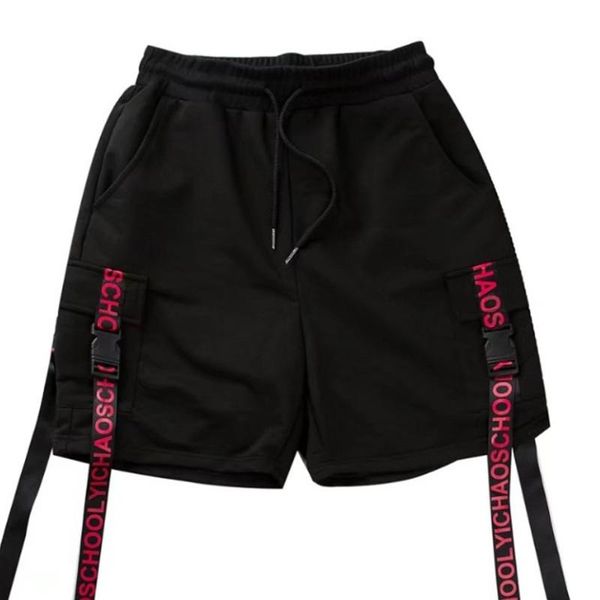 side ribbon elastic waist drawstring shorts mens summer fashion hip hop harajuku pocket harem shorts streetwear breathable, White;black
side ribbon elastic waist drawstring shorts mens summer fashion hip hop harajuku pocket harem shorts streetwear breathable, White;black