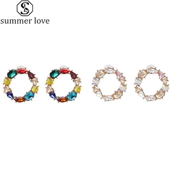 trendy round circle colorful crystal pendant drop earrings women wedding statement earrings fashion jewelry gifts-z, Silver
trendy round circle colorful crystal pendant drop earrings women wedding statement earrings fashion jewelry gifts-z, Silver