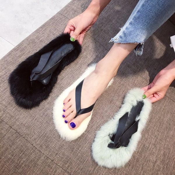 women's slippers 2019 plush flock woman shoes luxury ladies flip flops slides new fur designer flip-flops sliders flat, Black
women's slippers 2019 plush flock woman shoes luxury ladies flip flops slides new fur designer flip-flops sliders flat, Black