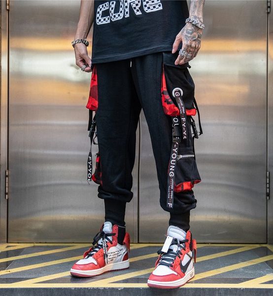 letter ribbons casual hip hop joggers cargo pants for men block hit color pocket track pants male trousers sweatpants streetwear, Black
letter ribbons casual hip hop joggers cargo pants for men block hit color pocket track pants male trousers sweatpants streetwear, Black