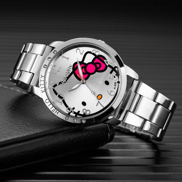cat quartz watch women fashion lady girl silver black stainless steel cute wristwatch orologio uomo, Slivery;brown
cat quartz watch women fashion lady girl silver black stainless steel cute wristwatch orologio uomo, Slivery;brown