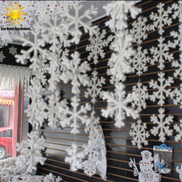 30/60pcs classic christmas decor white artificial snowflake hanging ornaments party home christmas tree decor new 8.5/11cm 
30/60pcs classic christmas decor white artificial snowflake hanging ornaments party home christmas tree decor new 8.5/11cm