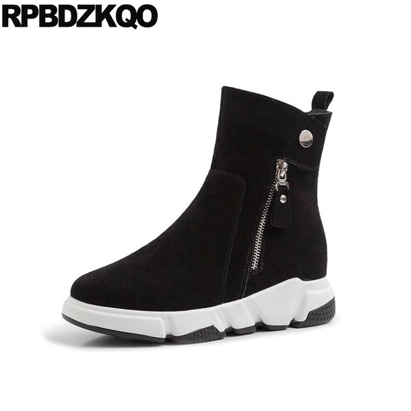 shoes black side zip boots genuine leather platform ankle suede comfortable plus size 10 winter big women round toe
shoes black side zip boots genuine leather platform ankle suede comfortable plus size 10 winter big women round toe