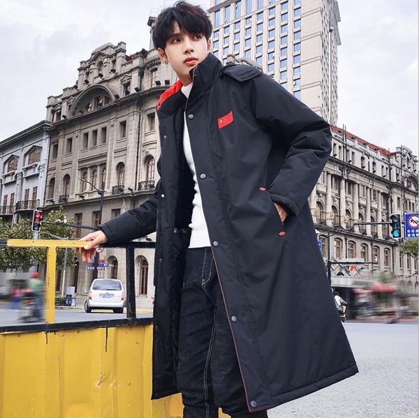 mens long down jacket winter thickening warm removable cap overcoat outwear brand designer long printing down jacket for couple, Black
mens long down jacket winter thickening warm removable cap overcoat outwear brand designer long printing down jacket for couple, Black