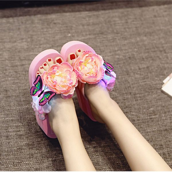 ymechic 2018 summer women platform shoes thick soles flower butterfly wedges heel flip flops party lovely lady slides slippers, Black
ymechic 2018 summer women platform shoes thick soles flower butterfly wedges heel flip flops party lovely lady slides slippers, Black