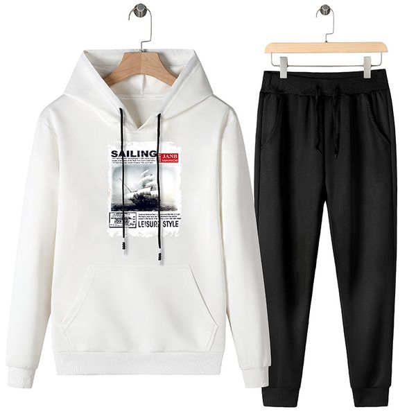 men's hoodie korean-style sports set fashion casual pants pullover set men's two-piece hoodies, Black
men's hoodie korean-style sports set fashion casual pants pullover set men's two-piece hoodies, Black