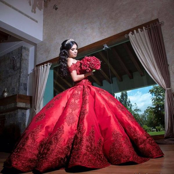arabic ball gown red formal evening gown satin off shoulder appliques long sweet 16 prom quinceanera dress, Black;red
arabic ball gown red formal evening gown satin off shoulder appliques long sweet 16 prom quinceanera dress, Black;red