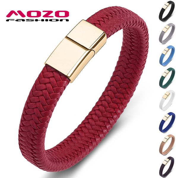 fashion 2019 punk men jewelry red braided leather bracelet gold stainless steel magnetic clasp fashion women bangles 161, Golden;silver
fashion 2019 punk men jewelry red braided leather bracelet gold stainless steel magnetic clasp fashion women bangles 161, Golden;silver