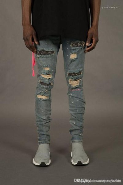 fashion holes and rhinestone ornament pencil pants homme zipper fly light washed trousers mens designer jeans, Blue
fashion holes and rhinestone ornament pencil pants homme zipper fly light washed trousers mens designer jeans, Blue