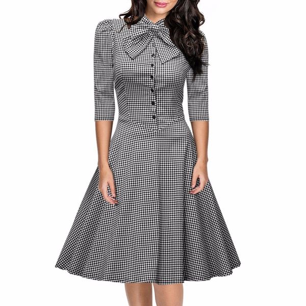 formal office dresses for women 2019 bow tie half sleeve plaid shirt dress summer casual work midi dress female vestidos, Black;gray
formal office dresses for women 2019 bow tie half sleeve plaid shirt dress summer casual work midi dress female vestidos, Black;gray