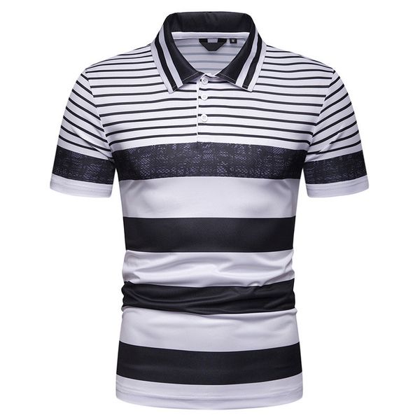 summer mens designer polos striped printed turn collar button middle east style casual mens clothing, White;black
summer mens designer polos striped printed turn collar button middle east style casual mens clothing, White;black