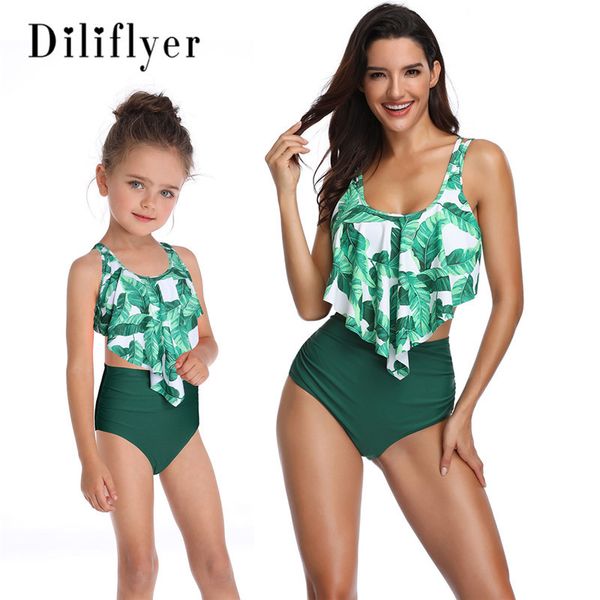 ins explosion models european and american-style two-piece swimsuit womens printed high-waist bikini ruffle parent-child swimsuit spot bikin, White;black
ins explosion models european and american-style two-piece swimsuit womens printed high-waist bikini ruffle parent-child swimsuit spot bikin, White;black