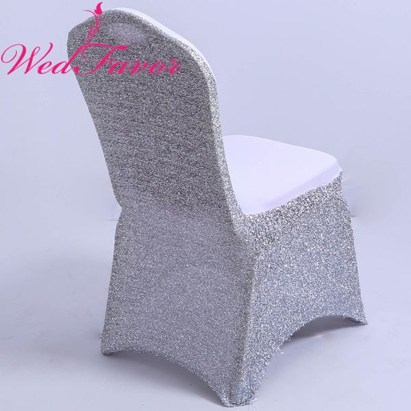wedfavor 100pcs silver lycra spandex glitter chair covers elastic stretch sequin chair covers for l banquet wedding
wedfavor 100pcs silver lycra spandex glitter chair covers elastic stretch sequin chair covers for l banquet wedding