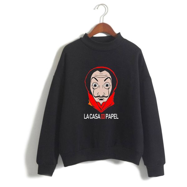 money heist la casa de papel house of paper 2019 2d print women/men clothes turtlenecks long sleeve high collar sweatshirt, Black
money heist la casa de papel house of paper 2019 2d print women/men clothes turtlenecks long sleeve high collar sweatshirt, Black