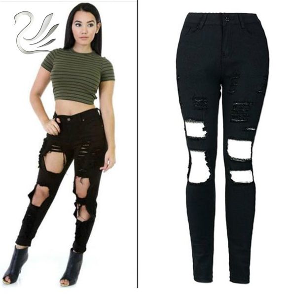 2018 street fashion women ripped cut skinny long jeans pants slim pencil trousers long pants jeans femme denim black new, Blue
2018 street fashion women ripped cut skinny long jeans pants slim pencil trousers long pants jeans femme denim black new, Blue