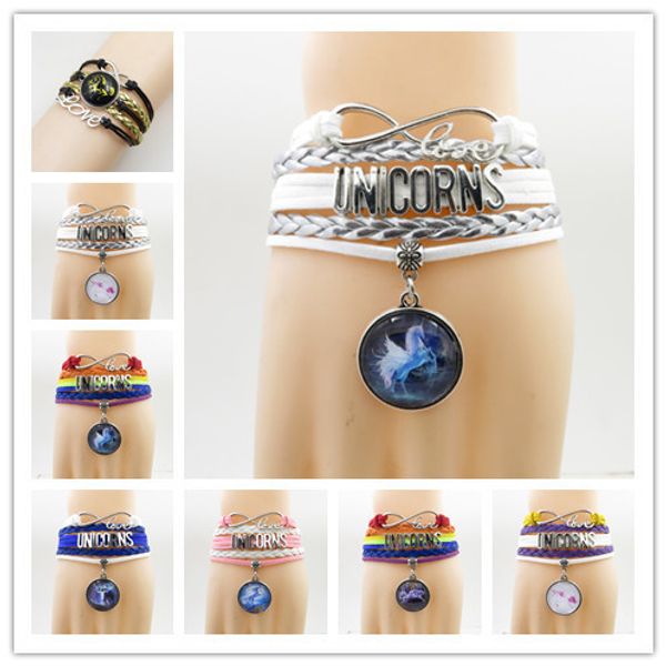 Unicorn Charm Bangle Gift Infinity Love Unicorns Bracelet Horse Charm Leather Wrap Woman And Man Bracelets & Bangles Jewelry
Unicorn Charm Bangle Gift Infinity Love Unicorns Bracelet Horse Charm Leather Wrap Woman And Man Bracelets & Bangles Jewelry