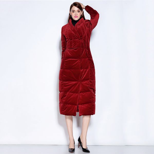 women feather down jacket europe america lengthen parkas fashion belt elegant autumn winter new outerwear coat n683, Black
women feather down jacket europe america lengthen parkas fashion belt elegant autumn winter new outerwear coat n683, Black