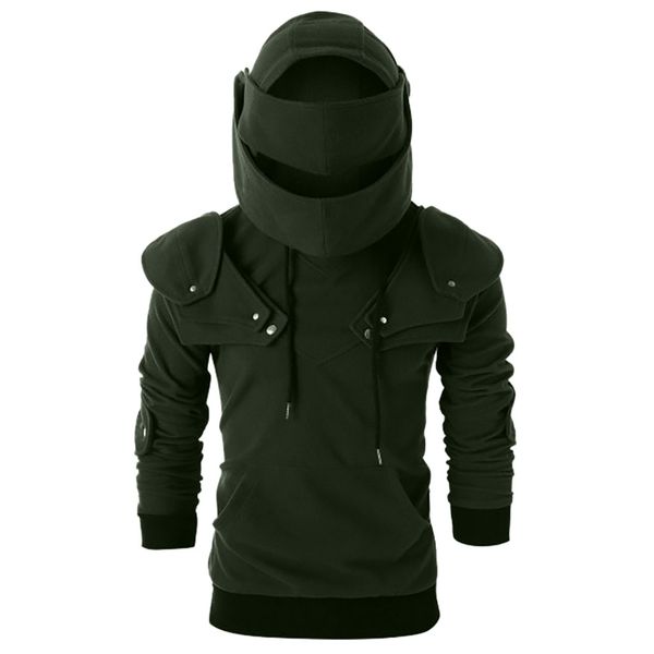 cosplay warrior knight sweatshirt retro mask elbow rivet hooded drawstring helmet knight mask jacket men costume camisa, Black
cosplay warrior knight sweatshirt retro mask elbow rivet hooded drawstring helmet knight mask jacket men costume camisa, Black