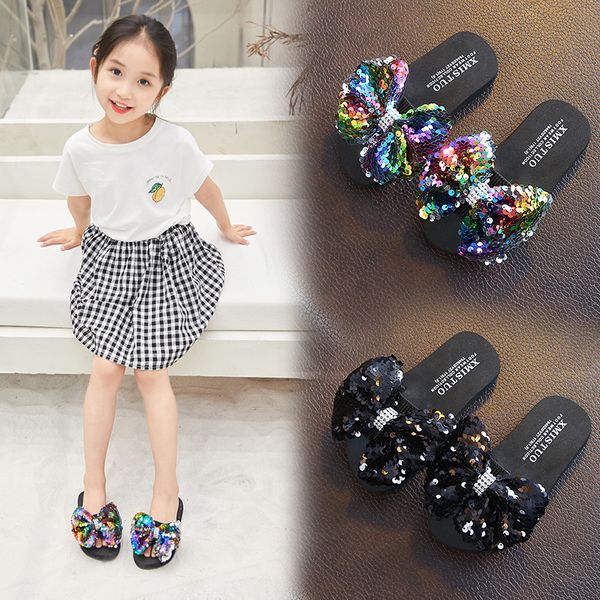 children slippers girls summer slides cute shinning bowknot princess slippers parent-child beach shoes female kids shoes slipper, Black;red
children slippers girls summer slides cute shinning bowknot princess slippers parent-child beach shoes female kids shoes slipper, Black;red