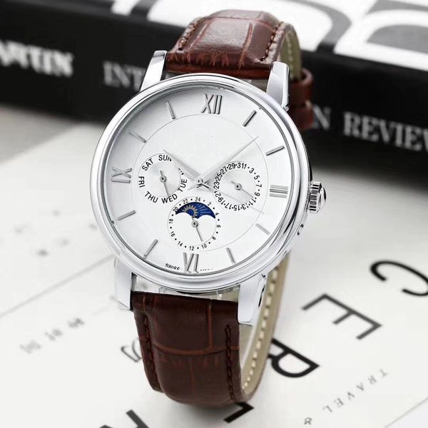 2019 all subdials work men's belt fashion quartz watch luxury watch men's brand watch luxury brand men's watches, Slivery;brown
2019 all subdials work men's belt fashion quartz watch luxury watch men's brand watch luxury brand men's watches, Slivery;brown