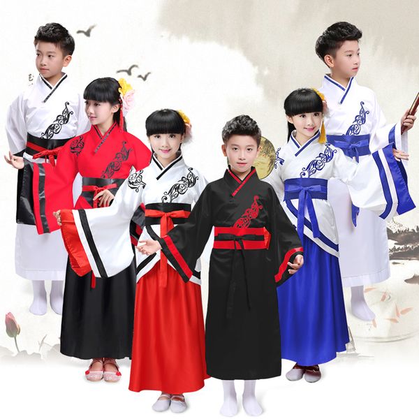chinese costume for children chinese traditional costume for boys and girls classical dance boys and girls, Black;red
chinese costume for children chinese traditional costume for boys and girls classical dance boys and girls, Black;red