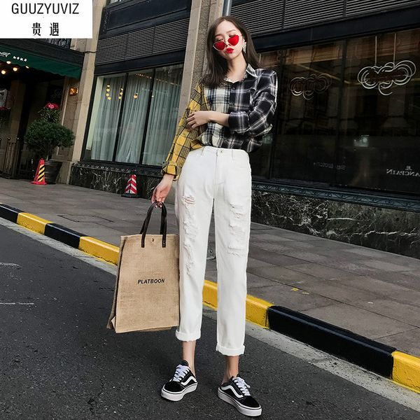 guuzyuviz casual jeans woman plus size high waist women jeans loose solid denim pants mujer 2019 summer white black womens, Blue
guuzyuviz casual jeans woman plus size high waist women jeans loose solid denim pants mujer 2019 summer white black womens, Blue