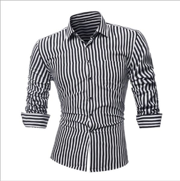 mens casual shirt spring and autumn male long sleeve shirt stripe slim large size shirt asian size -4xl, White;black
mens casual shirt spring and autumn male long sleeve shirt stripe slim large size shirt asian size -4xl, White;black
