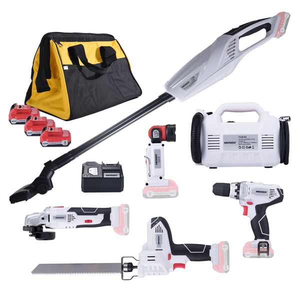 keinso 12-volt lithium-ion cordless power combo kit power tool combination 6-tool combo kit 2.0ah battery with bag
keinso 12-volt lithium-ion cordless power combo kit power tool combination 6-tool combo kit 2.0ah battery with bag
